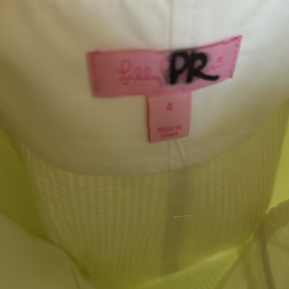 Lily Pulitzer Strapless Green Gingham Dress w/scallops- Size 4 - Picture 3 of 4